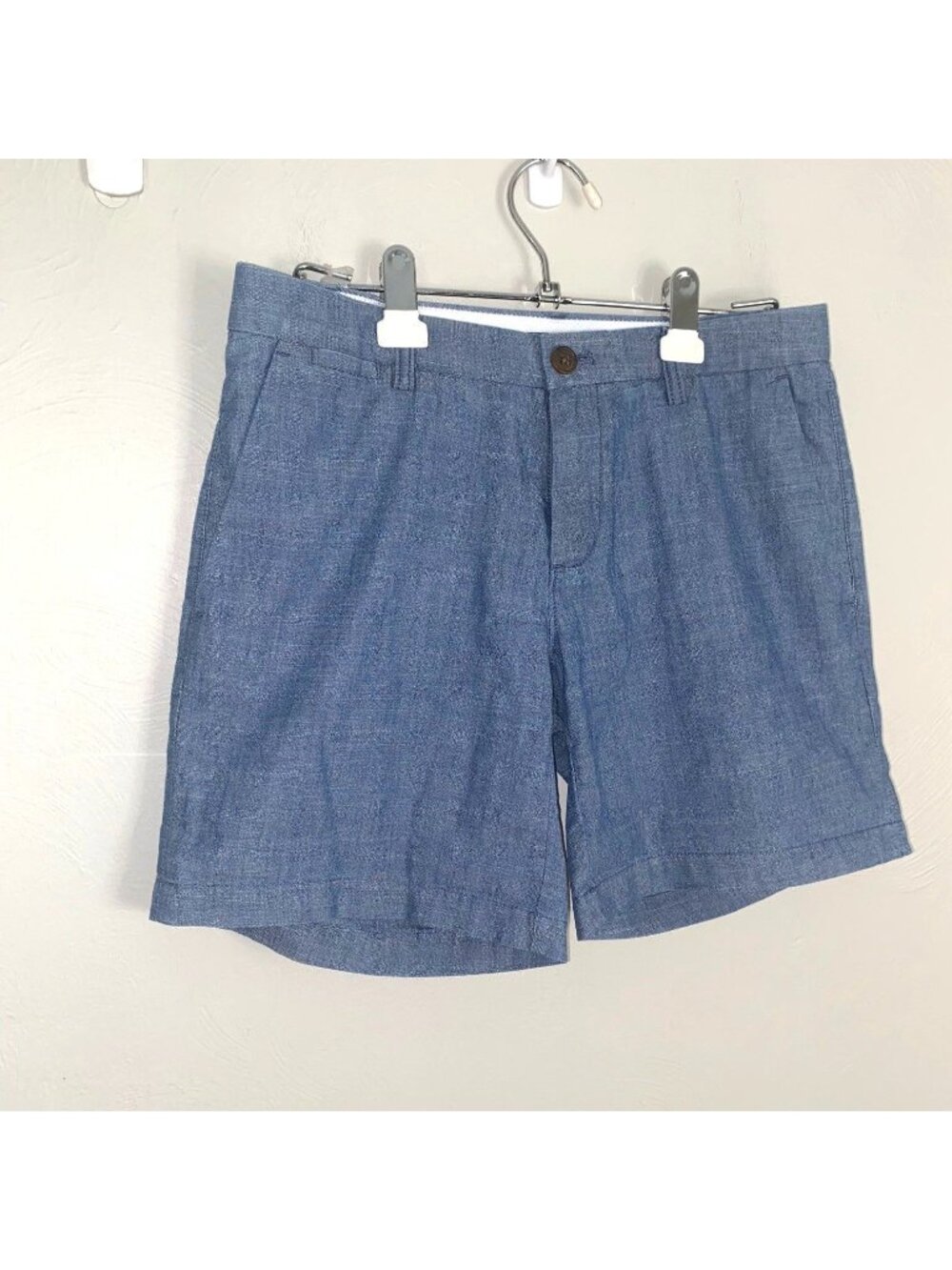 Chambray Rollup Shorts Banana Republic 0R Blue 100% cotton summer outdoors NWT - Picture 11 of 11
